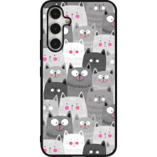 Samsung Galaxy A54 Case Hülle - Silikon schwarz Katzenschwärme