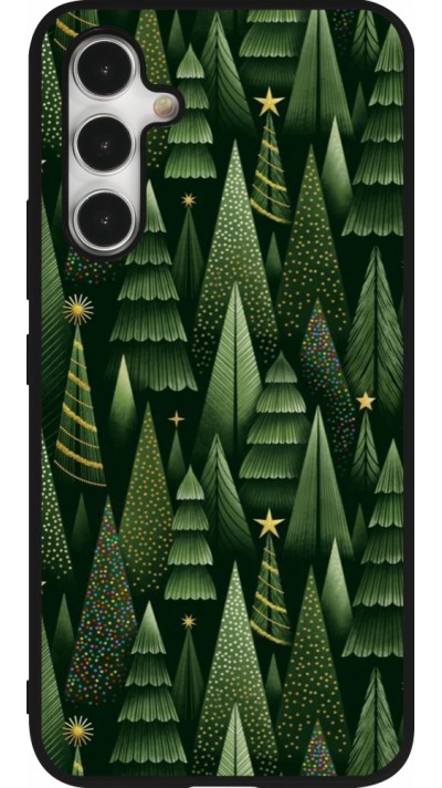 Samsung Galaxy A54 Case Hülle - Silikon schwarz Christmas 25 Pattern Xmas Tree