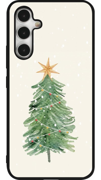 Samsung Galaxy A54 Case Hülle - Silikon schwarz Christmas 25 Sketch Tree