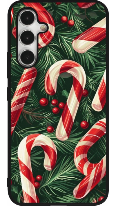 Samsung Galaxy A54 Case Hülle - Silikon schwarz Christmas 25 Xmas Stick