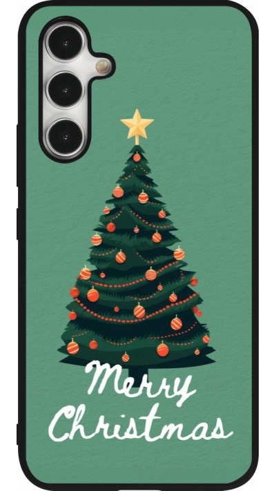 Samsung Galaxy A54 Case Hülle - Silikon schwarz Christmas 25 Xmas Tree