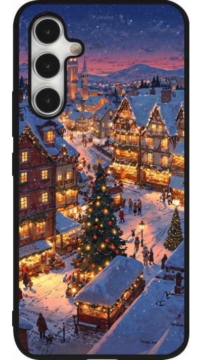 Samsung Galaxy A54 Case Hülle - Silikon schwarz Christmas 25 Xmas Village