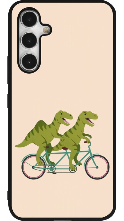 Samsung Galaxy A54 Case Hülle - Silikon schwarz Dinosaurs on bikes 2026