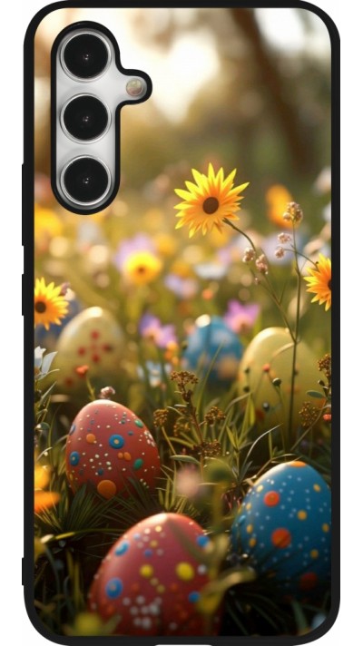 Samsung Galaxy A54 Case Hülle - Silikon schwarz Easter 2026 Decorated eggs