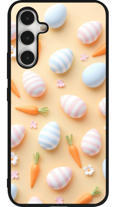 Samsung Galaxy A54 Case Hülle - Silikon schwarz Easter 2026 Pattern Easter