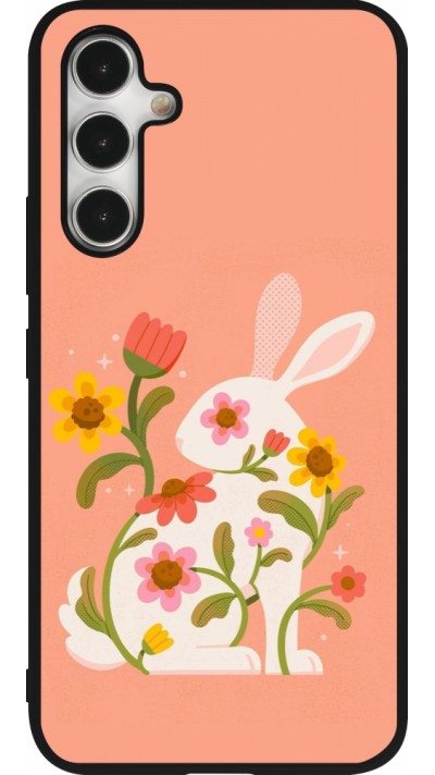 Samsung Galaxy A54 Case Hülle - Silikon schwarz Easter 2026 Rabbit collage