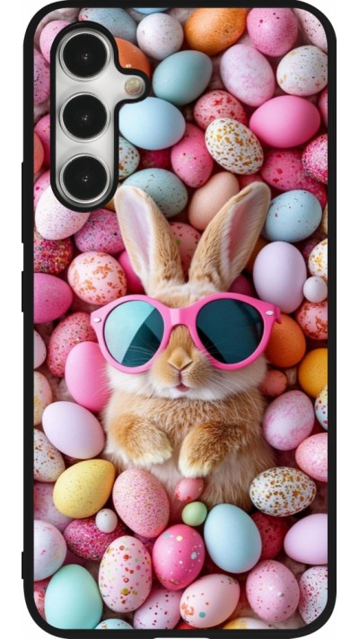 Samsung Galaxy A54 Case Hülle - Silikon schwarz Easter 2026 Rabbit fun