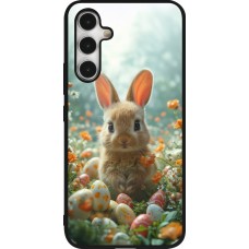 Samsung Galaxy A54 Case Hülle - Silikon schwarz Easter 2026 Rabbit in the garden