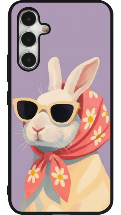 Samsung Galaxy A54 Case Hülle - Silikon schwarz Easter 2026 Rabbit with scarf