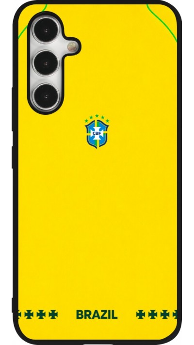 Samsung Galaxy A54 Case Hülle - Silikon schwarz Brasilien 2026 personalisierbares Fussballtrikot