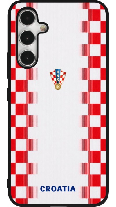 Samsung Galaxy A54 Case Hülle - Silikon schwarz Kroatien 2026 personalisierbares Fussballtrikot