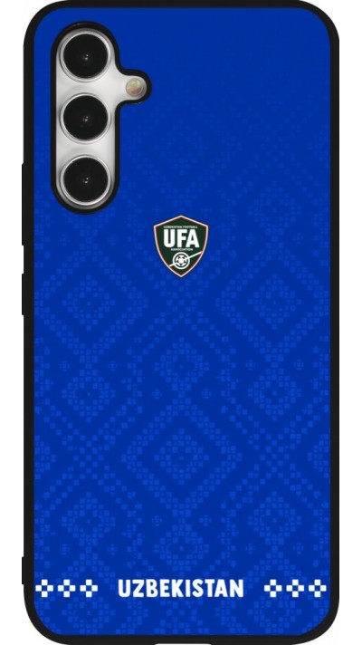 Samsung Galaxy A54 Case Hülle - Silikon schwarz Usbekistan 2026 personalisierbares Fussballtrikot