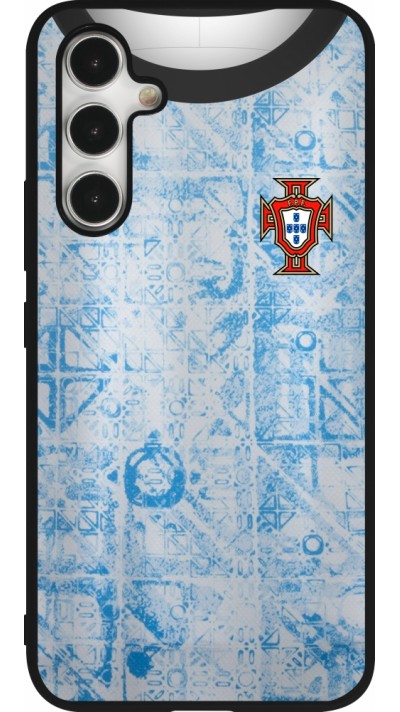 Samsung Galaxy A54 Case Hülle - Silikon schwarz Portugal Away personalisierbares Fussballtrikot