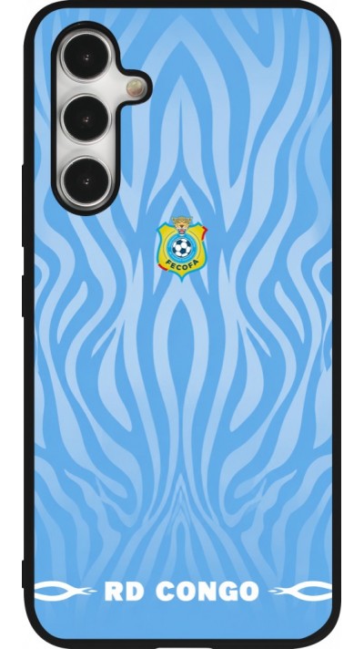 Samsung Galaxy A54 Case Hülle - Silikon schwarz Demokratische Republik Kongo 2026 personalisierbares Fussballtrikot