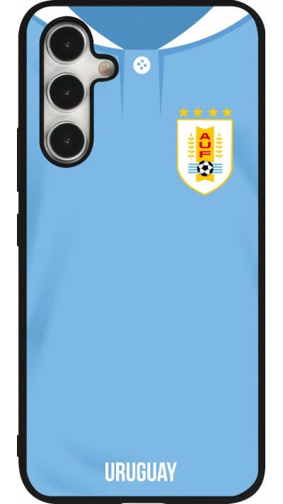 Samsung Galaxy A54 Case Hülle - Silikon schwarz Uruguay 2022 personalisierbares Fussballtrikot