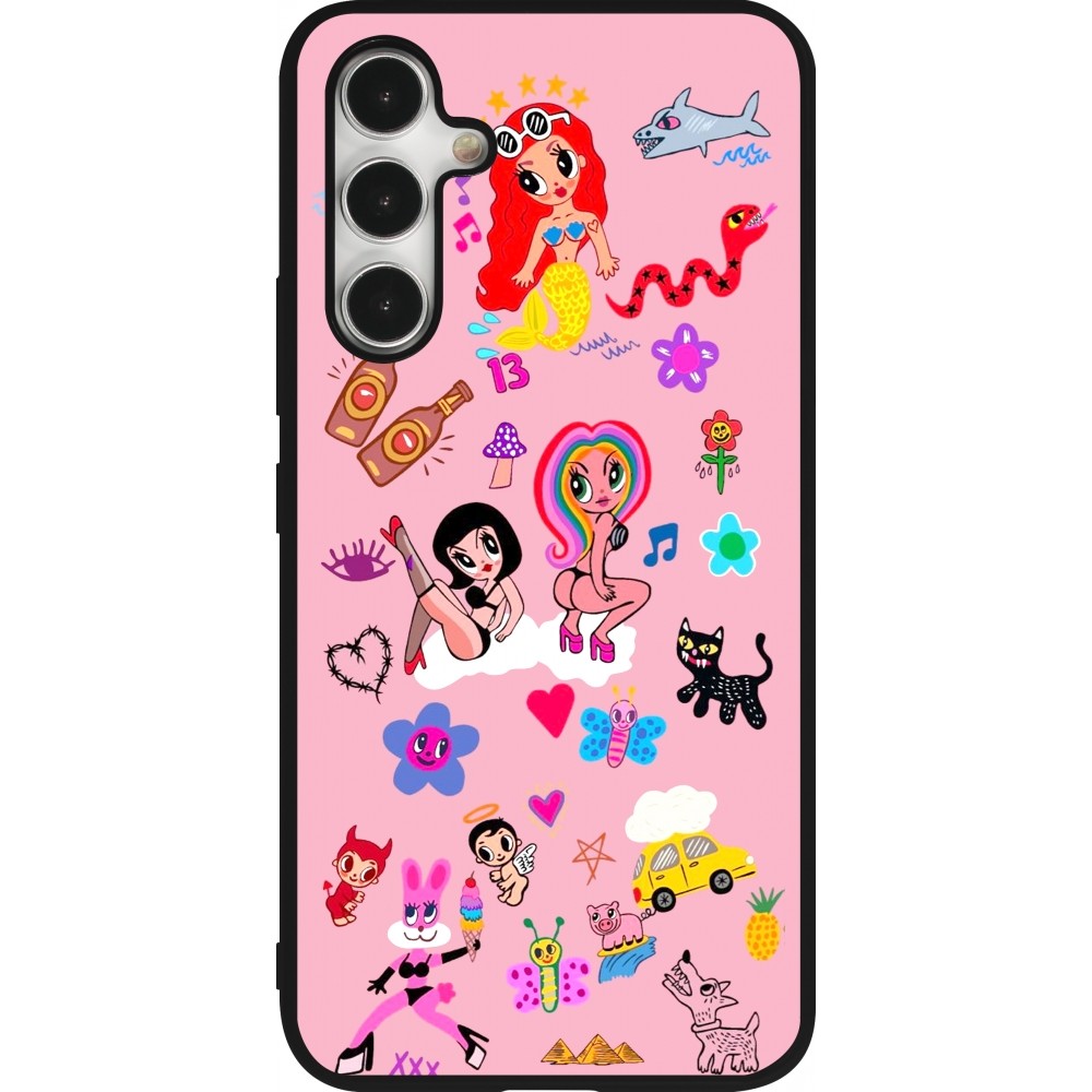 Samsung Galaxy A54 Case Hülle - Silikon schwarz Karol G La Bichota Manana Sera Bonito