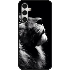 Samsung Galaxy A54 Case Hülle - Silikon schwarz Lion looking up
