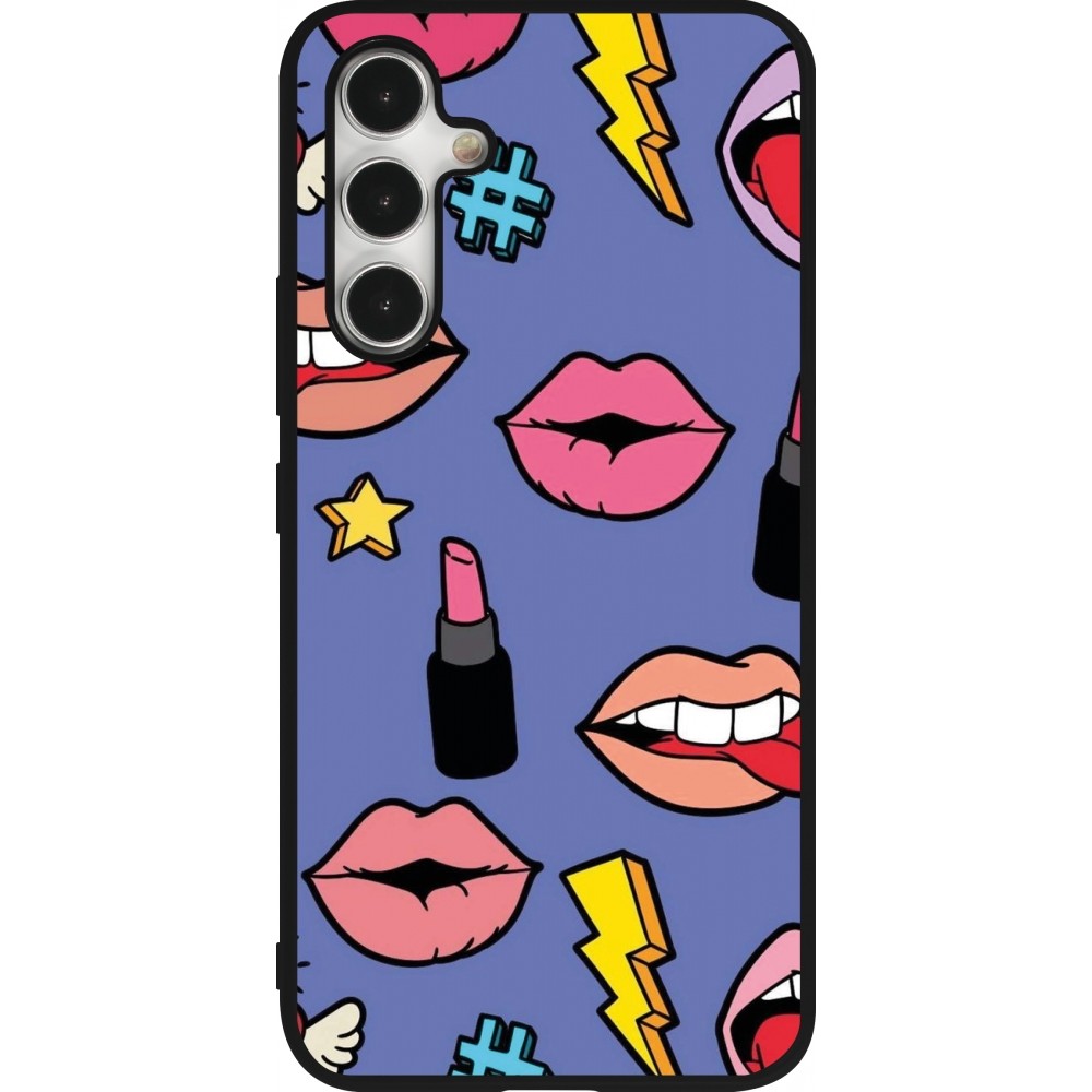 Samsung Galaxy A54 Case Hülle - Silikon schwarz Lips and lipgloss