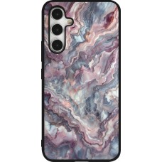 Samsung Galaxy A54 Case Hülle - Silikon schwarz Violetter silberner Marmor