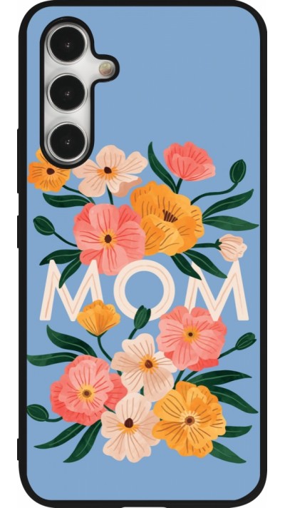 Samsung Galaxy A54 Case Hülle - Silikon schwarz Mom 2026 Flowers