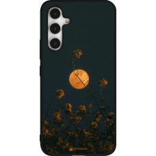 Samsung Galaxy A54 Case Hülle - Silikon schwarz Moon Flowers