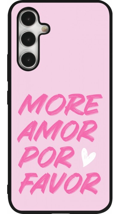 Samsung Galaxy A54 Case Hülle - Silikon schwarz More amor porfavor