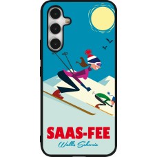 Samsung Galaxy A54 Case Hülle - Silikon schwarz Saas-Fee Ski Downhill