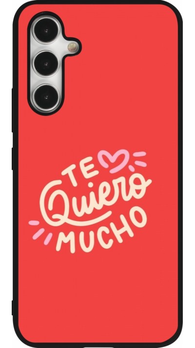 Samsung Galaxy A54 Case Hülle - Silikon schwarz Saint Valentines Day 26 Te quiero mucho