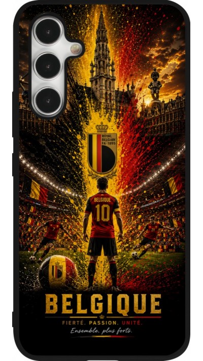 Samsung Galaxy A54 Case Hülle - Silikon schwarz Fussball Belgien splash 2026