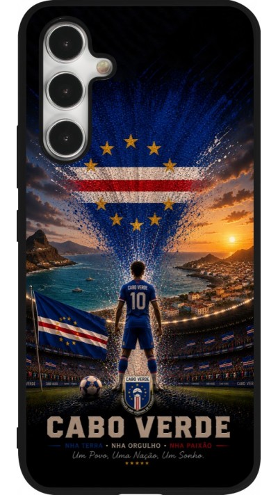 Samsung Galaxy A54 Case Hülle - Silikon schwarz Fussball Kap Verde splash 2026
