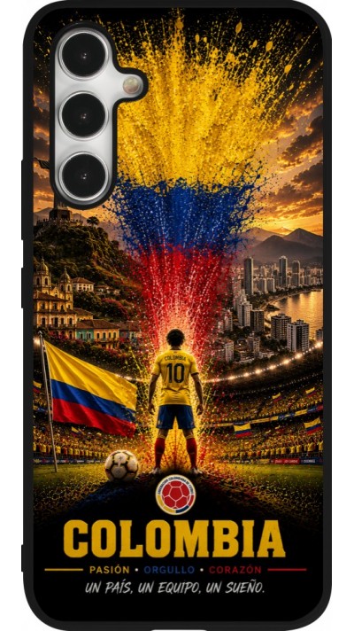 Samsung Galaxy A54 Case Hülle - Silikon schwarz Fussball Kolumbien splash 2026