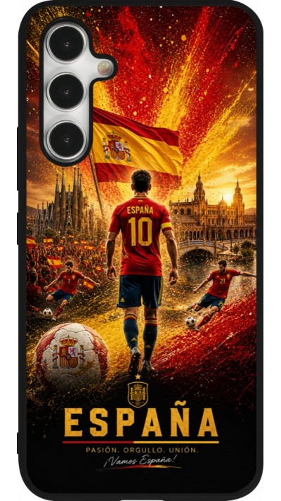 Samsung Galaxy A54 Case Hülle - Silikon schwarz Fussball Espanien splash 2026