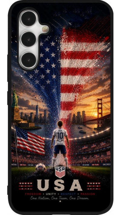 Samsung Galaxy A54 Case Hülle - Silikon schwarz Fussball Vereinigten Staaten splash 2026