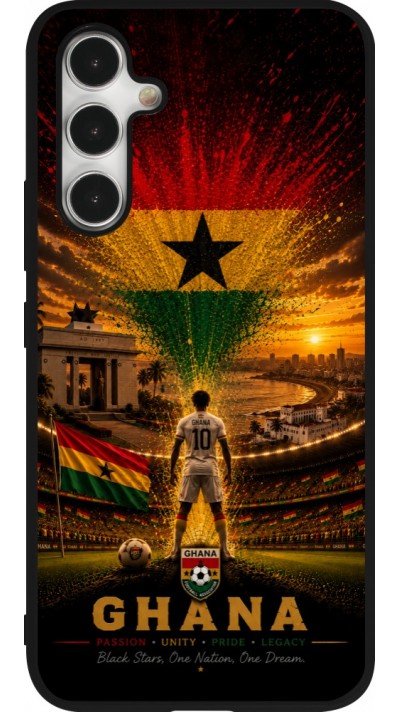 Samsung Galaxy A54 Case Hülle - Silikon schwarz Fussball Ghana splash 2026