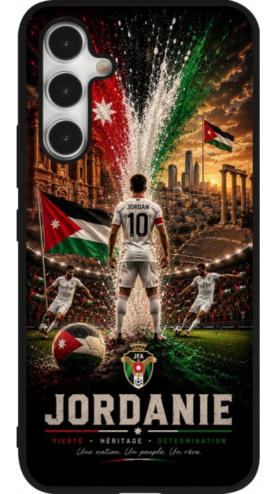 Samsung Galaxy A54 Case Hülle - Silikon schwarz Fussball Jordanien splash 2026