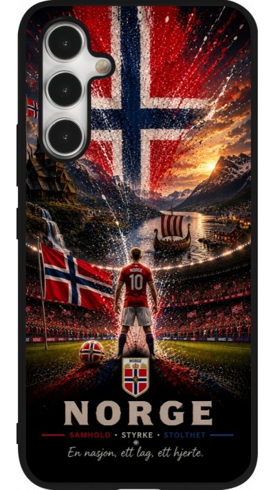 Samsung Galaxy A54 Case Hülle - Silikon schwarz Fussball Norwegen splash 2026