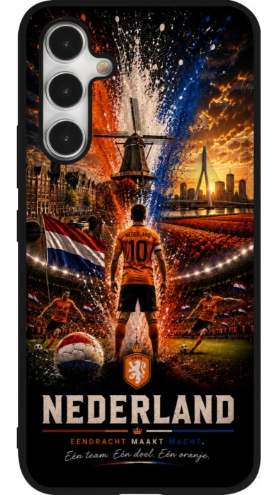 Samsung Galaxy A54 Case Hülle - Silikon schwarz Fussball Niederlande splash 2026