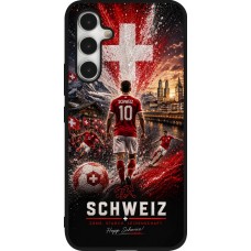 Samsung Galaxy A54 Case Hülle - Silikon schwarz Fussball Schweiz splash 2026