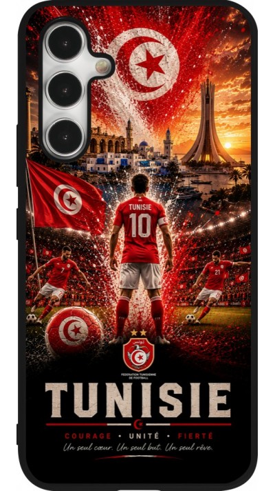 Samsung Galaxy A54 Case Hülle - Silikon schwarz Fussball Tunesien splash 2026