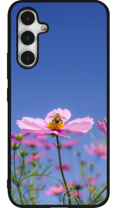 Samsung Galaxy A54 Case Hülle - Silikon schwarz Bee on a flower Spring 2026