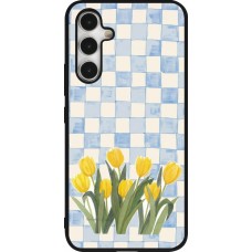 Samsung Galaxy A54 Case Hülle - Silikon schwarz Blue vichy tulips Spring 2026