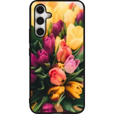 Samsung Galaxy A54 Case Hülle - Silikon schwarz Bouquet of tulips Spring 2026