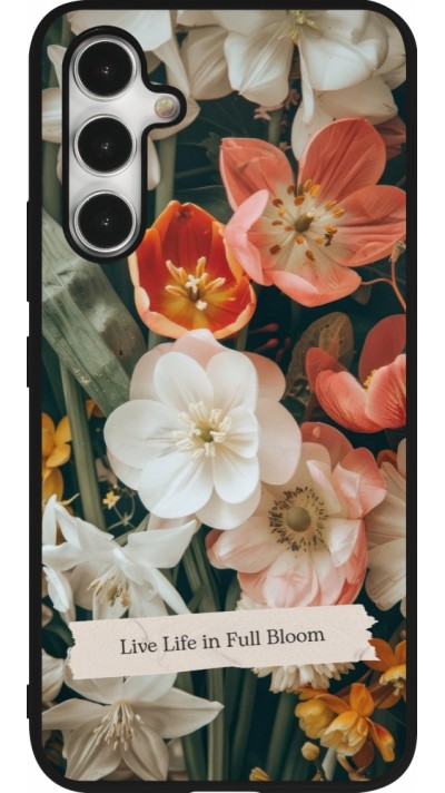 Samsung Galaxy A54 Case Hülle - Silikon schwarz Full Bloom Spring 2026