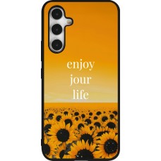 Samsung Galaxy A54 Case Hülle - Silikon schwarz Summer 2025 Enjoy your life