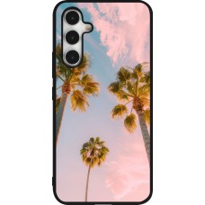 Samsung Galaxy A54 Case Hülle - Silikon schwarz Summer 2025 Palmiers