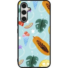 Samsung Galaxy A54 Case Hülle - Silikon schwarz Summer 2025 Pattern papaya
