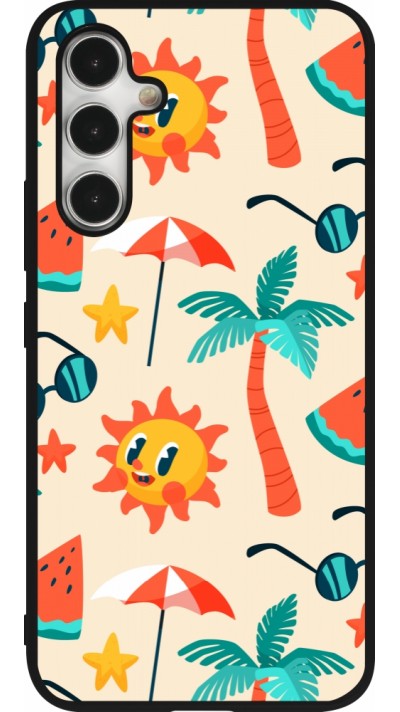 Samsung Galaxy A54 Case Hülle - Silikon schwarz Summer 2025 Pattern soleil