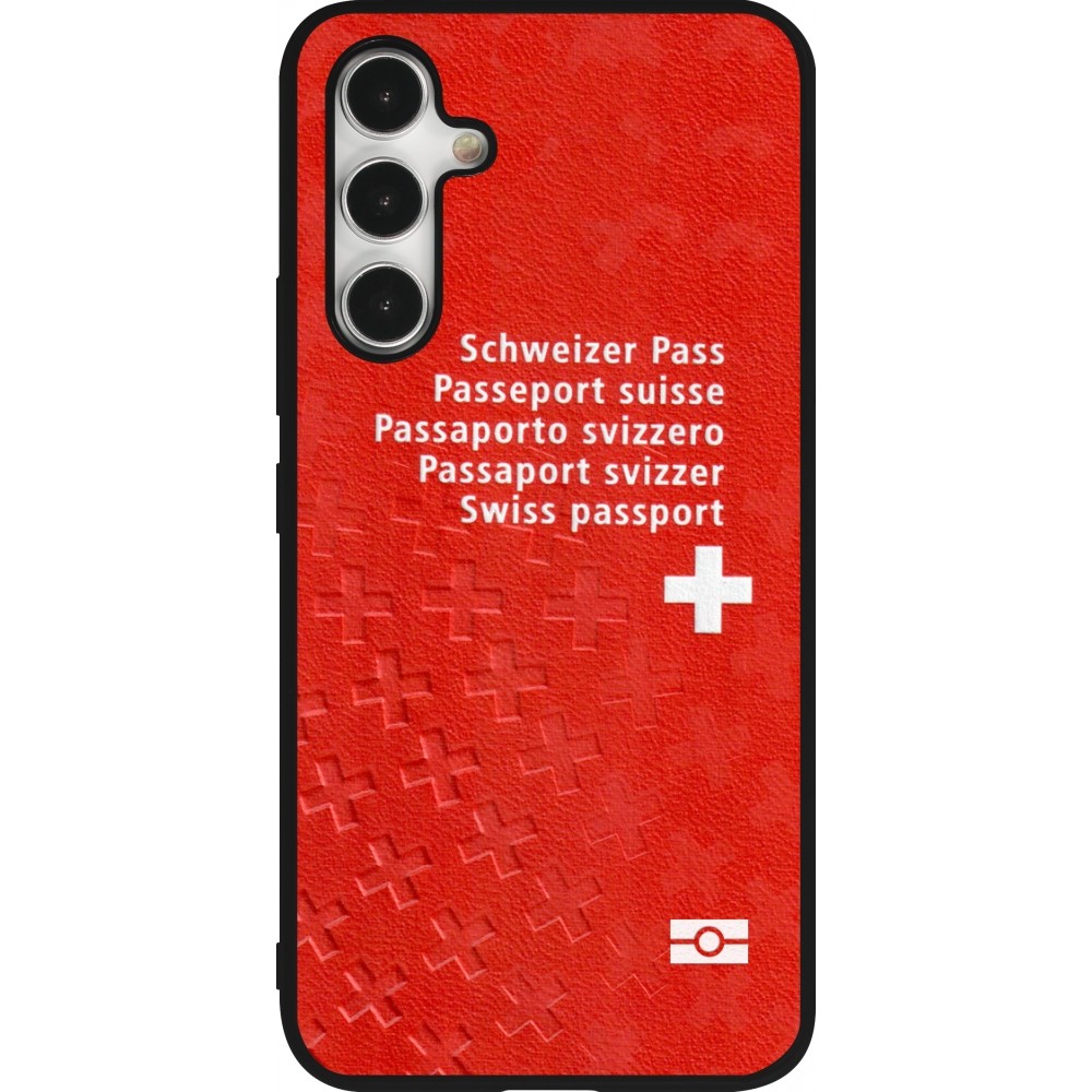 Samsung Galaxy A54 Case Hülle - Silikon schwarz Swiss Passport