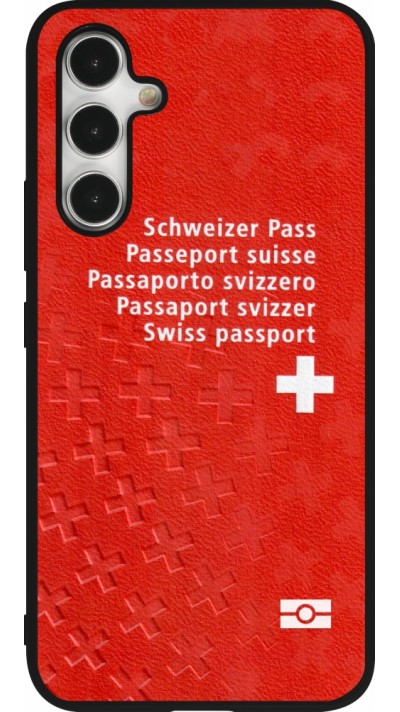Samsung Galaxy A54 Case Hülle - Silikon schwarz Swiss Passport