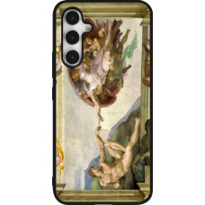Samsung Galaxy A54 Case Hülle - Silikon schwarz Kunstbild - Die Erschaffung Adams - Michelangelo